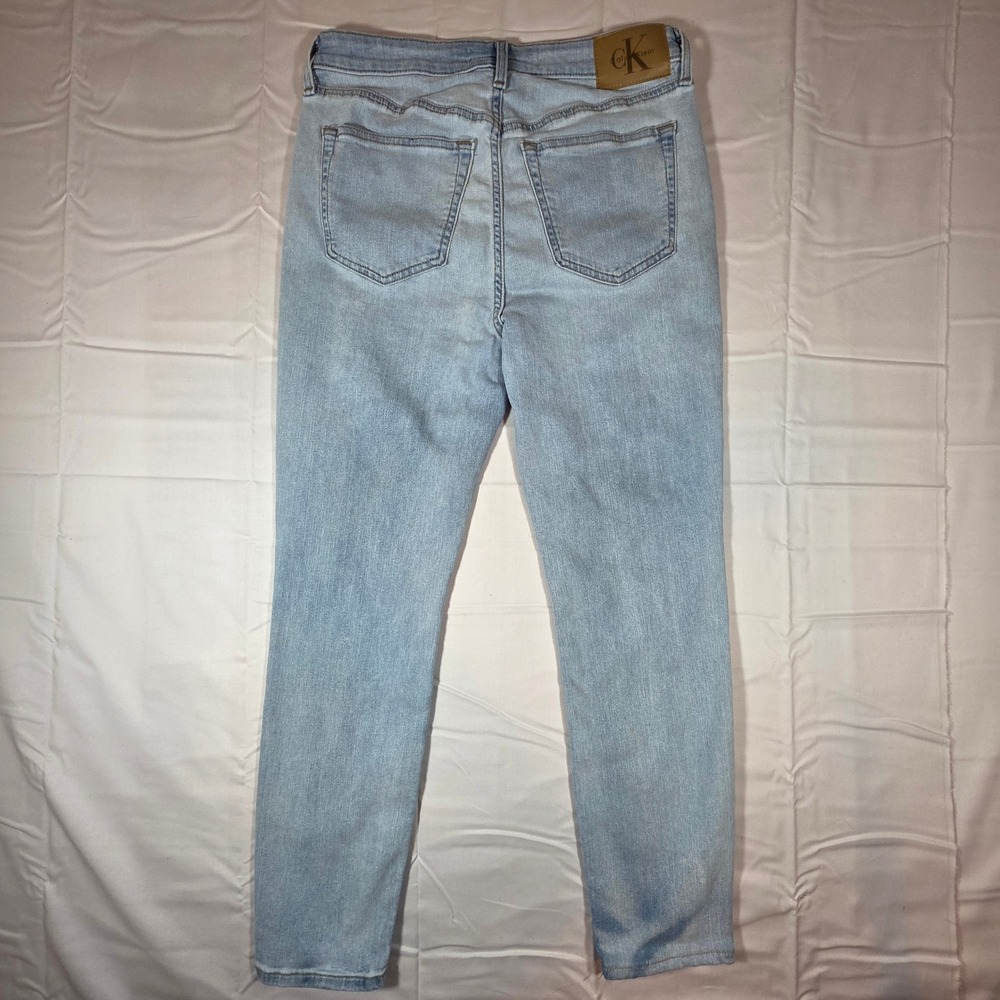 Calvin Klein Jeans Womens 30 High Rise Skinny Ankle Light Wash Blue Denim - Picture 7 of 13